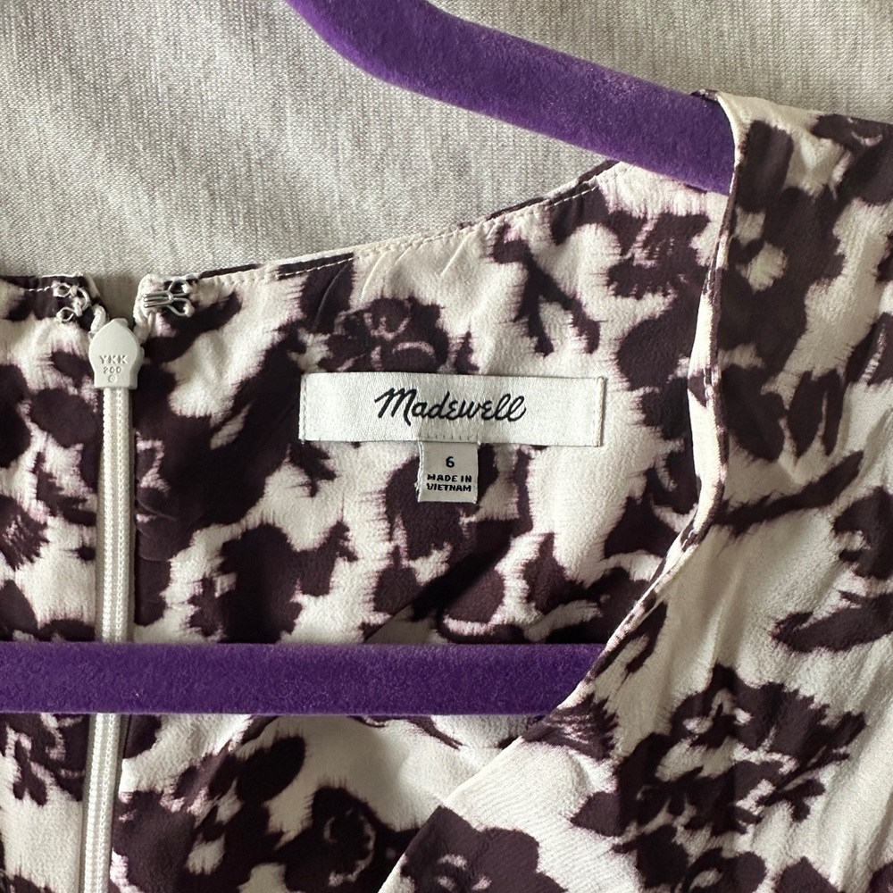 Madewell Ruched Flutter Sleeve Midi Dress size 6 - Picture 6 of 8